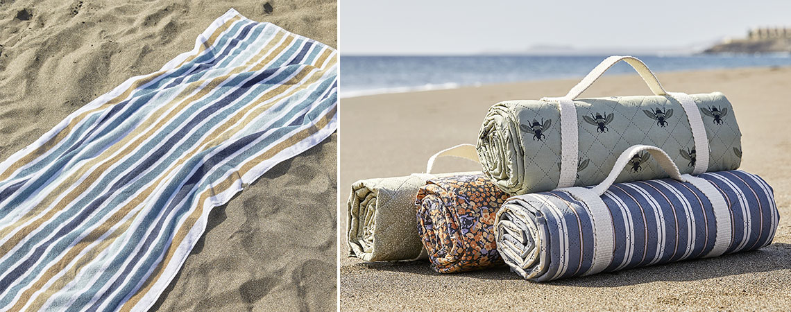 Telo da spiaggia e coperte impermeabili per il picnic in spiaggia
