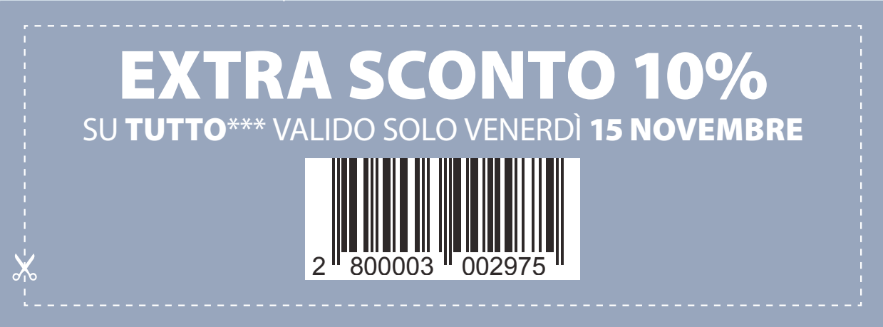 Extra10% di sconto su tutto!