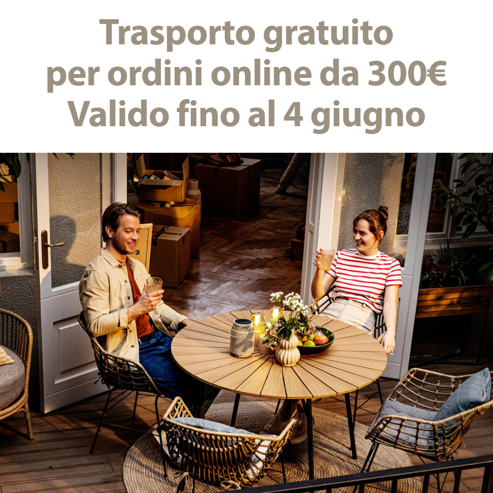 Trasporto gratuito per ordini a partire da 300€