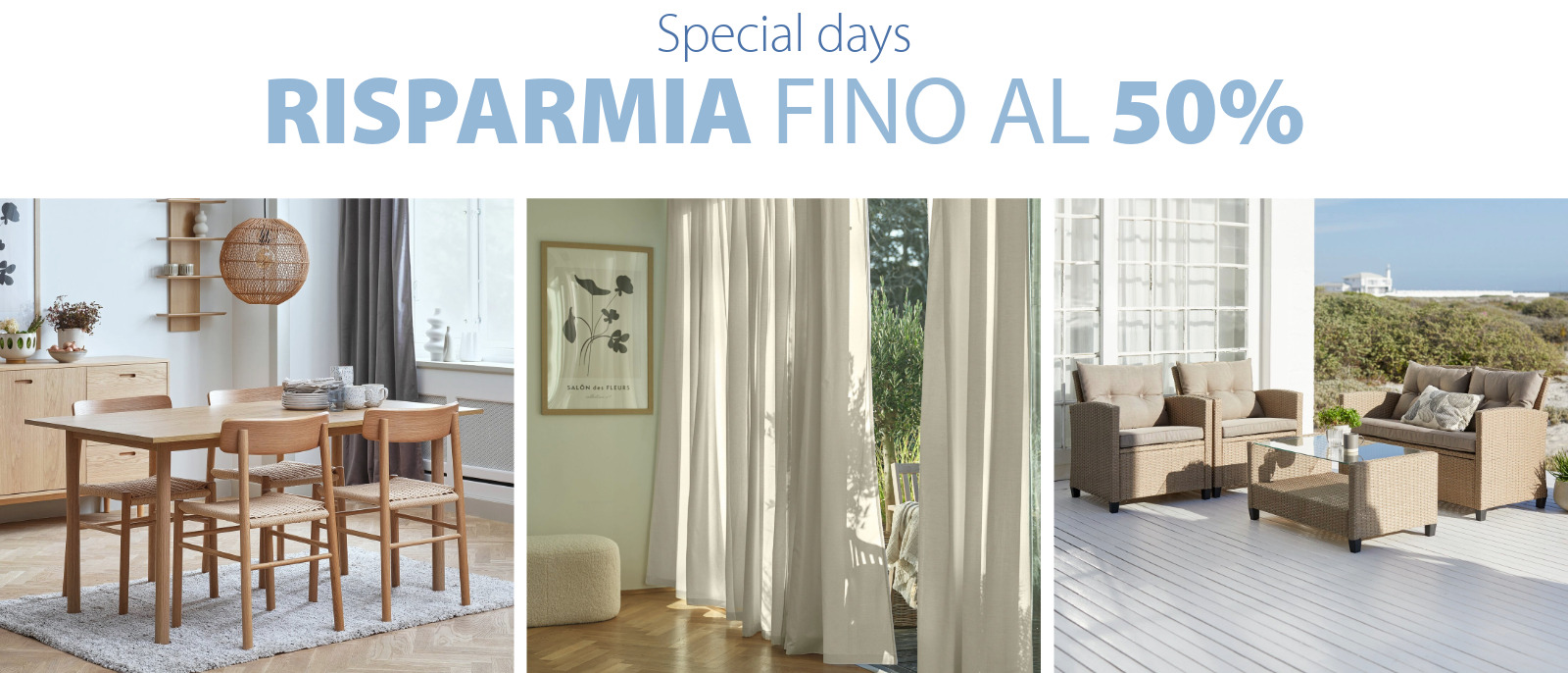 Offerte fino al 50%
