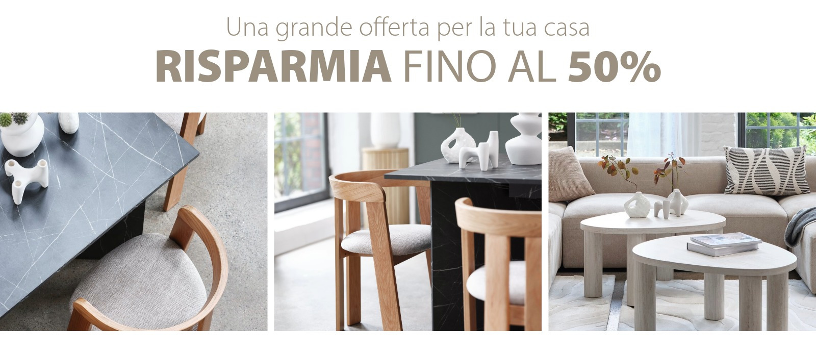 Mobili e accessori per la casa in offerta fino al 50%