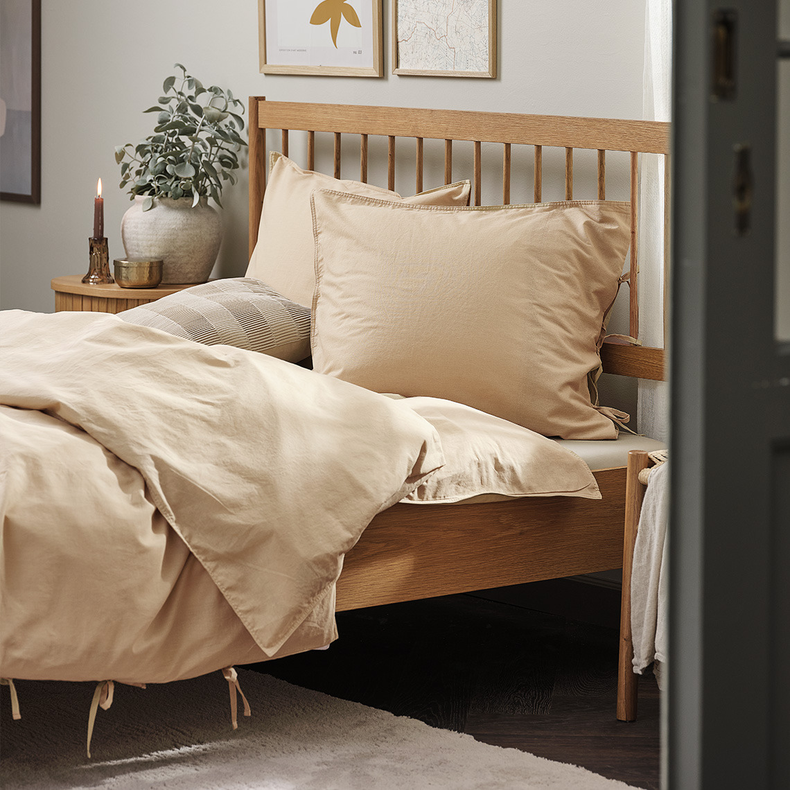 Completo copripiumino SELMA in cotone lavato Biancheria da letto in cotone lavato, comprensiva di copripiumini e federe