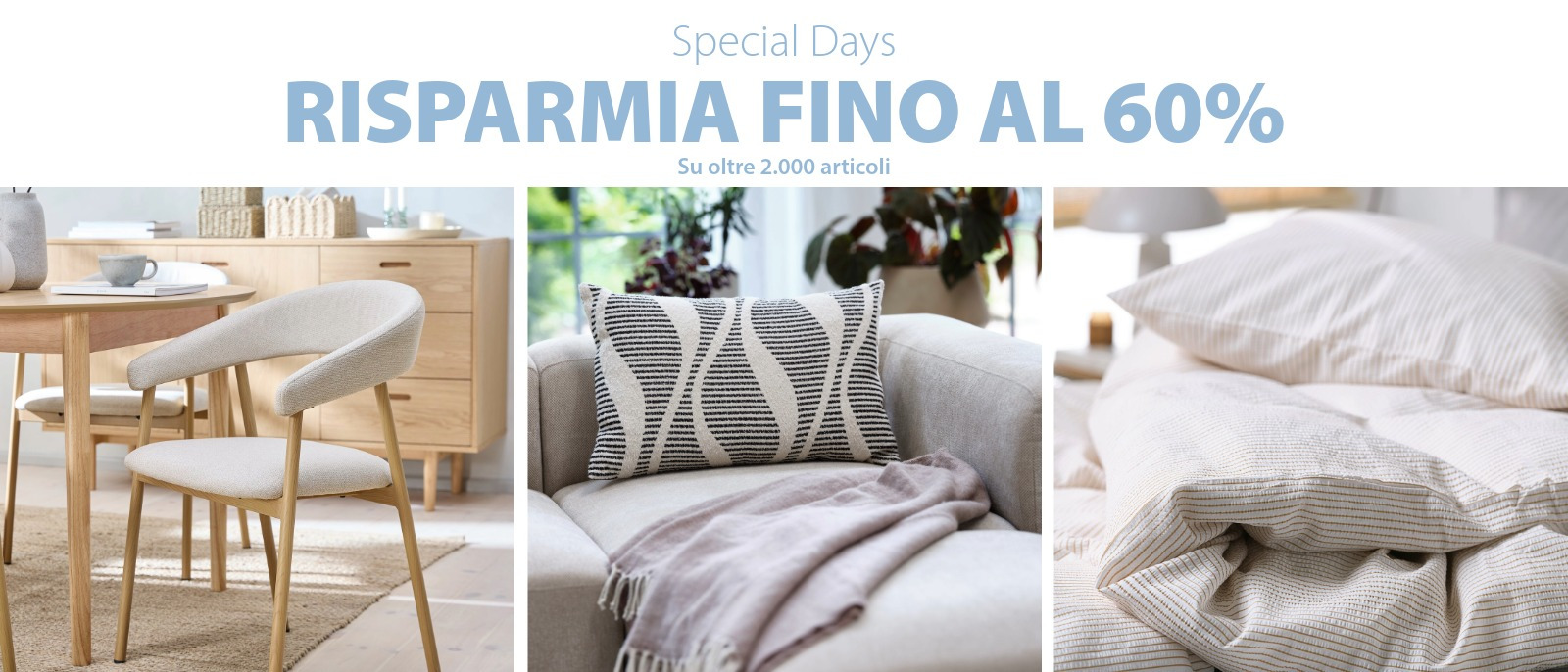 Oltre 2.000 articoli fino al -60%