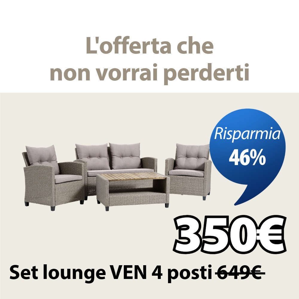 Set lounge VEN 4 posti ora in offerta al -46%