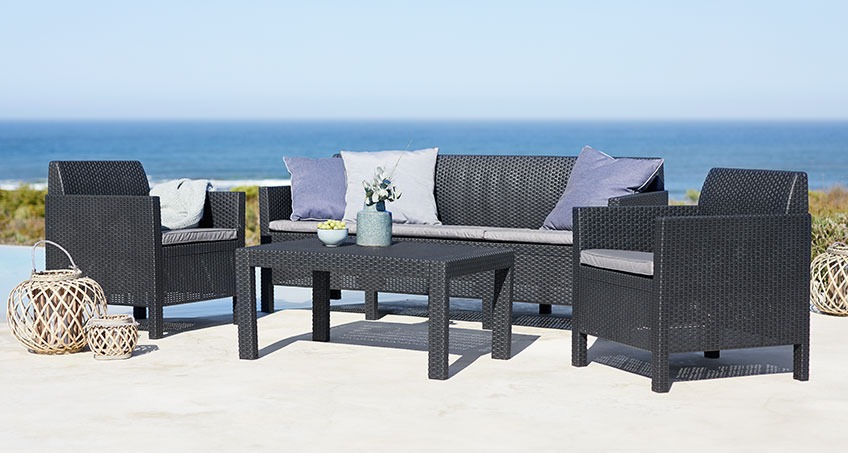 Set lounge in plastica riciclata al 100%