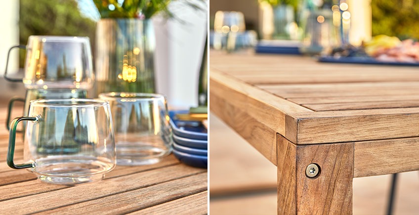 Tavolo da giardino in legno riciclato