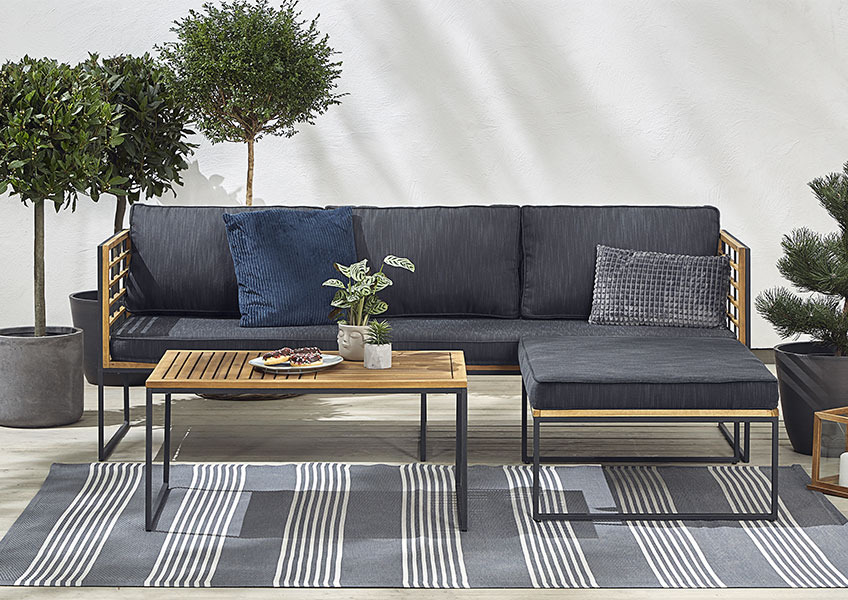 Set lounge UGILT in legno Set lounge in metallo e legno